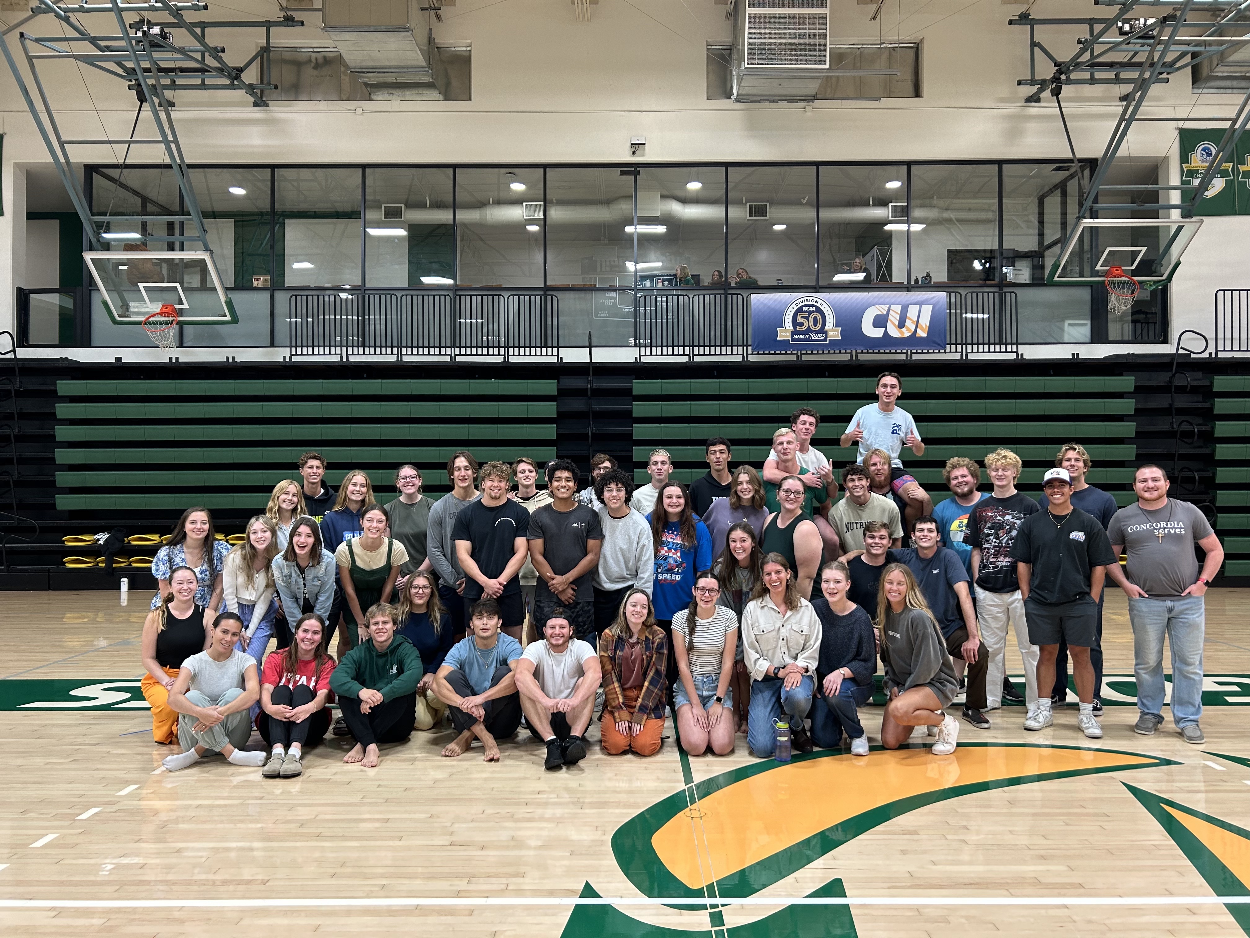 Students pose for a picture at Common Ground Connection Night. 